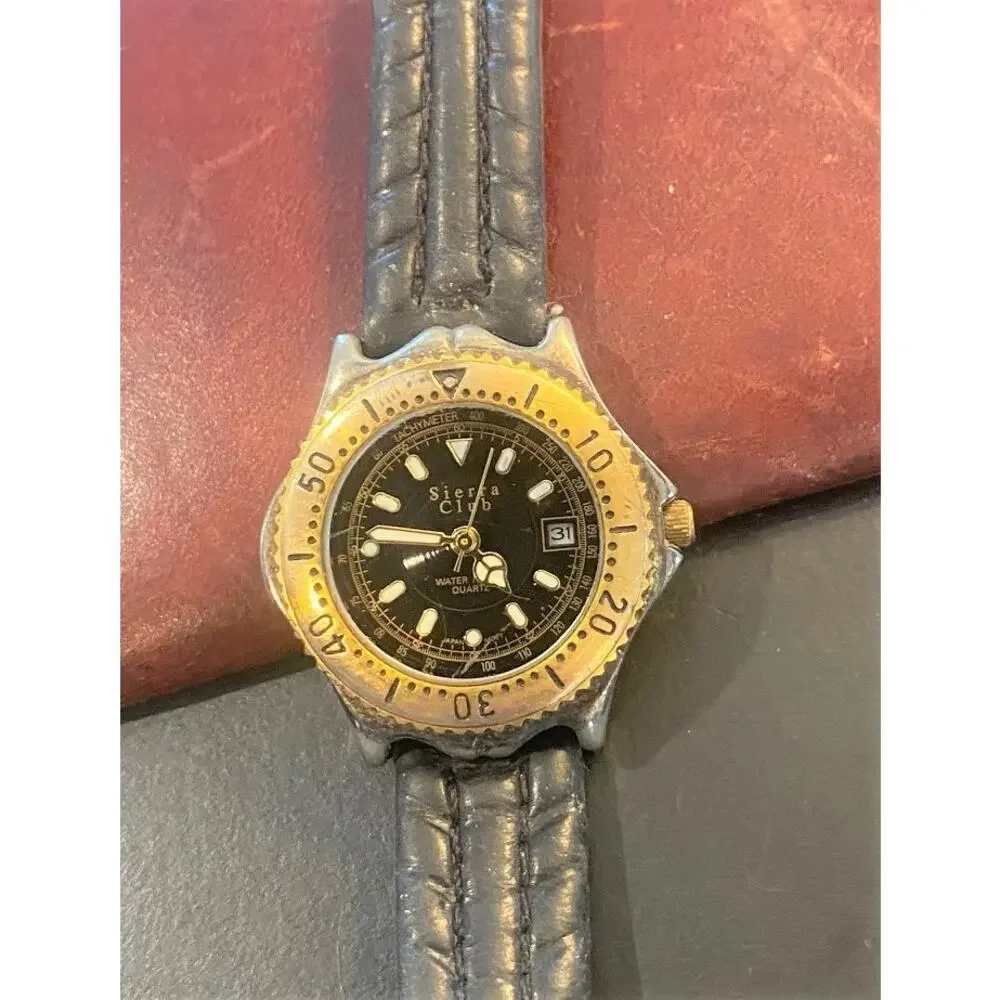 VTG Women's 30mm Fada Industries Sierra Club Watch, Silver Tone with Brass Beze